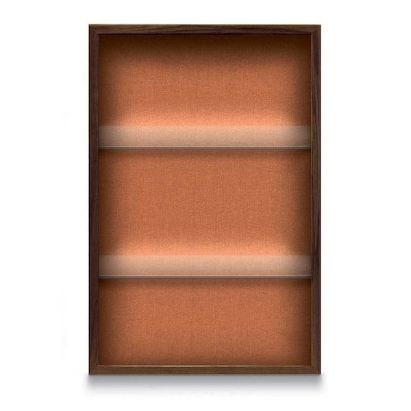 Outdoor Enclosed Combo Board, 48"x36", Satin Frame/Blue & Surf